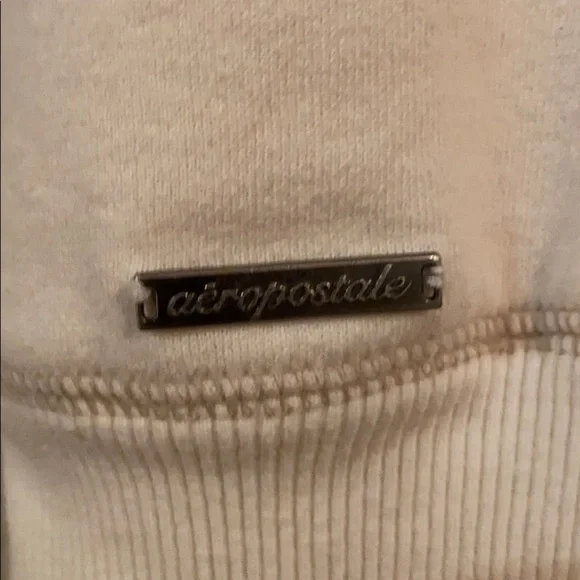 AEROPOSTAL CREAM 1/4 BUTTON UP HH5 - Picture 4 of 4